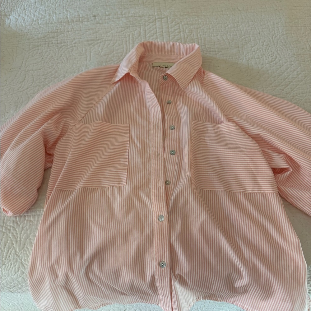 Pinch Pink and White Striped Button-Down Shirt